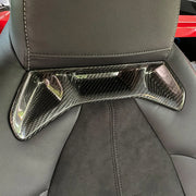 Toyota Supra MK5 A90 Seat Back Trim Covers 2019 - 2022 (Set of 2) - Red carbon fiber product image 1